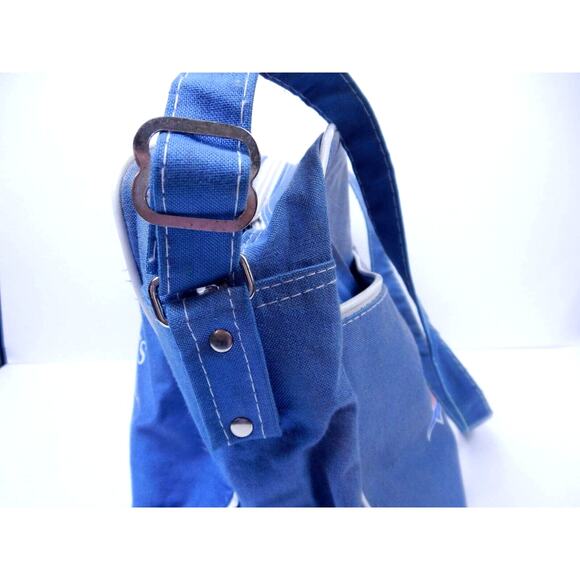 Vintage Travel Agents International Shoulder Bag Blue Carry On Tote Arline Bag - Picture 5 of 9